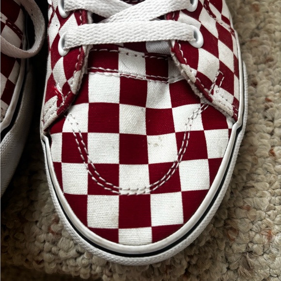 Vans Red and White Checkered High-Top Sneakers - Picture 5 of 7